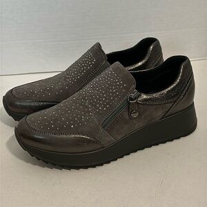 IMAC made in Italy Gun Metal Grey/black womens size 39 new